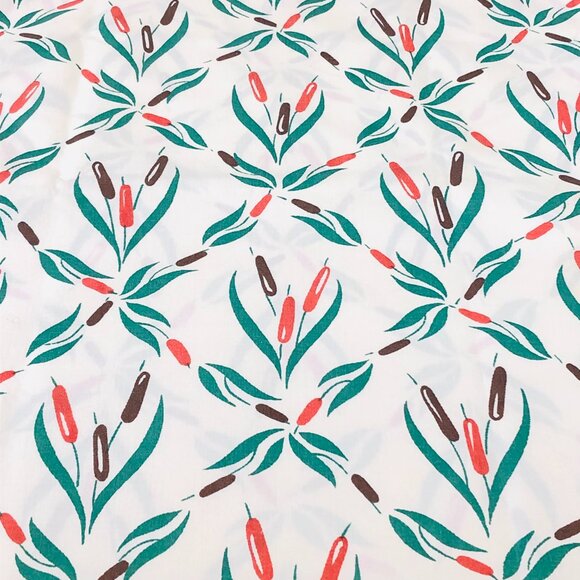 Vintage Wamsutta DAKOTAH Cattails Pillowcase Set 70s Ultracale Textile Bedding - Picture 3 of 10